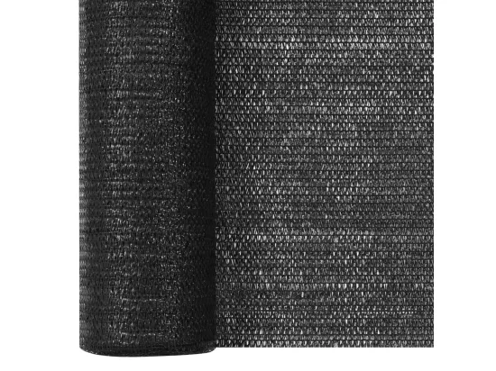 Filet brise-vue Noir 1,2x50 m PEHD 75 g/m²