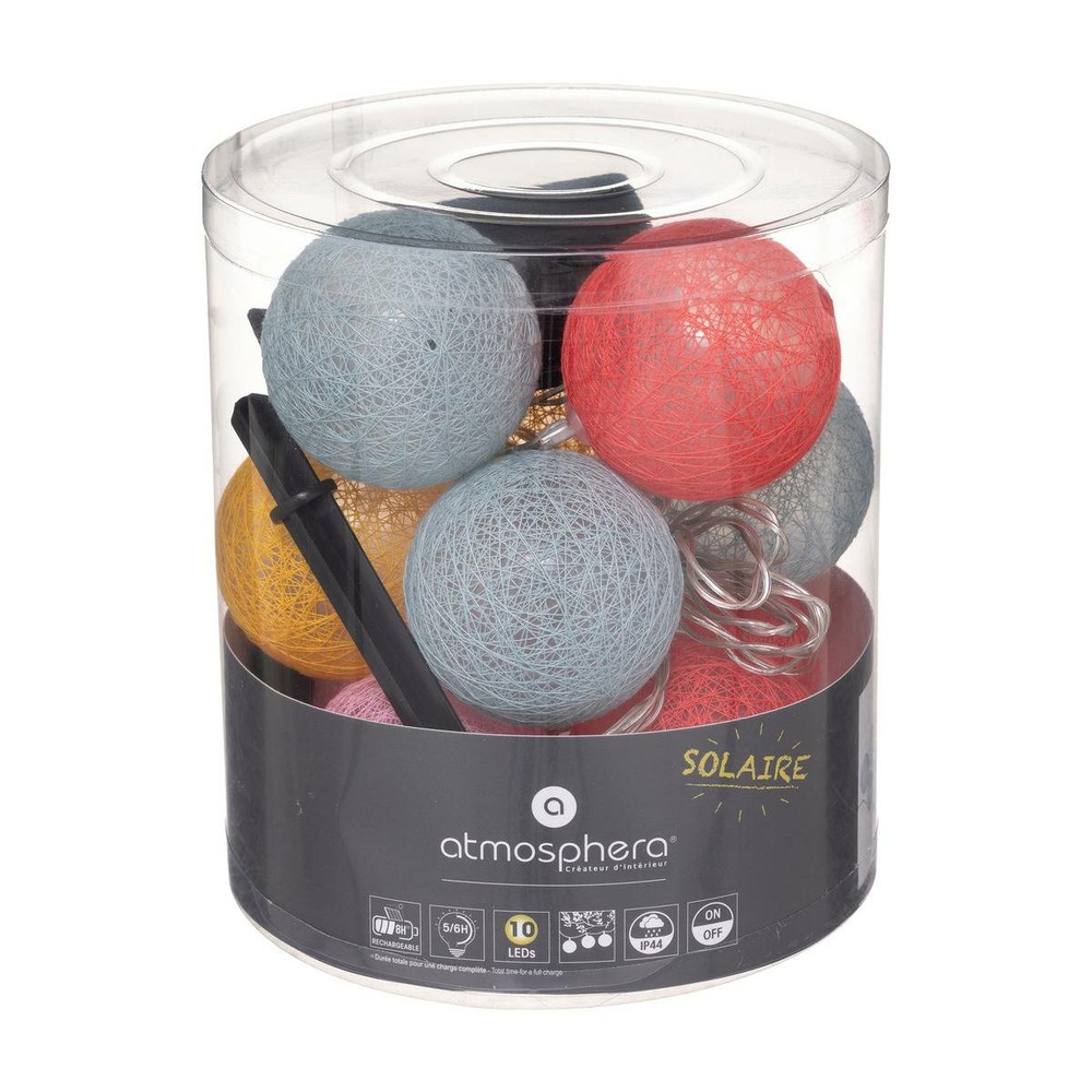 Guilande led solaire 10 boules d6