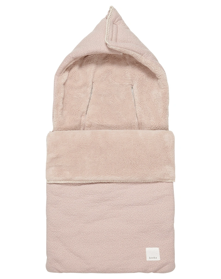 Baby Fußsack RIGA TEDDY (45x90) in grey pink