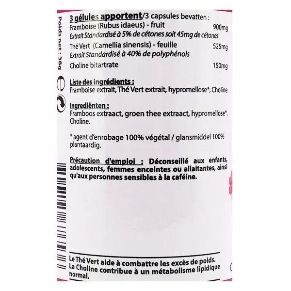 Vit'all+ Cetonas de Framboesa 60 cápsulas vegetais