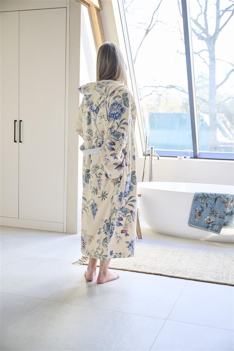 Pip Studio Secret Garden Badjas - WhiteBlue - XS