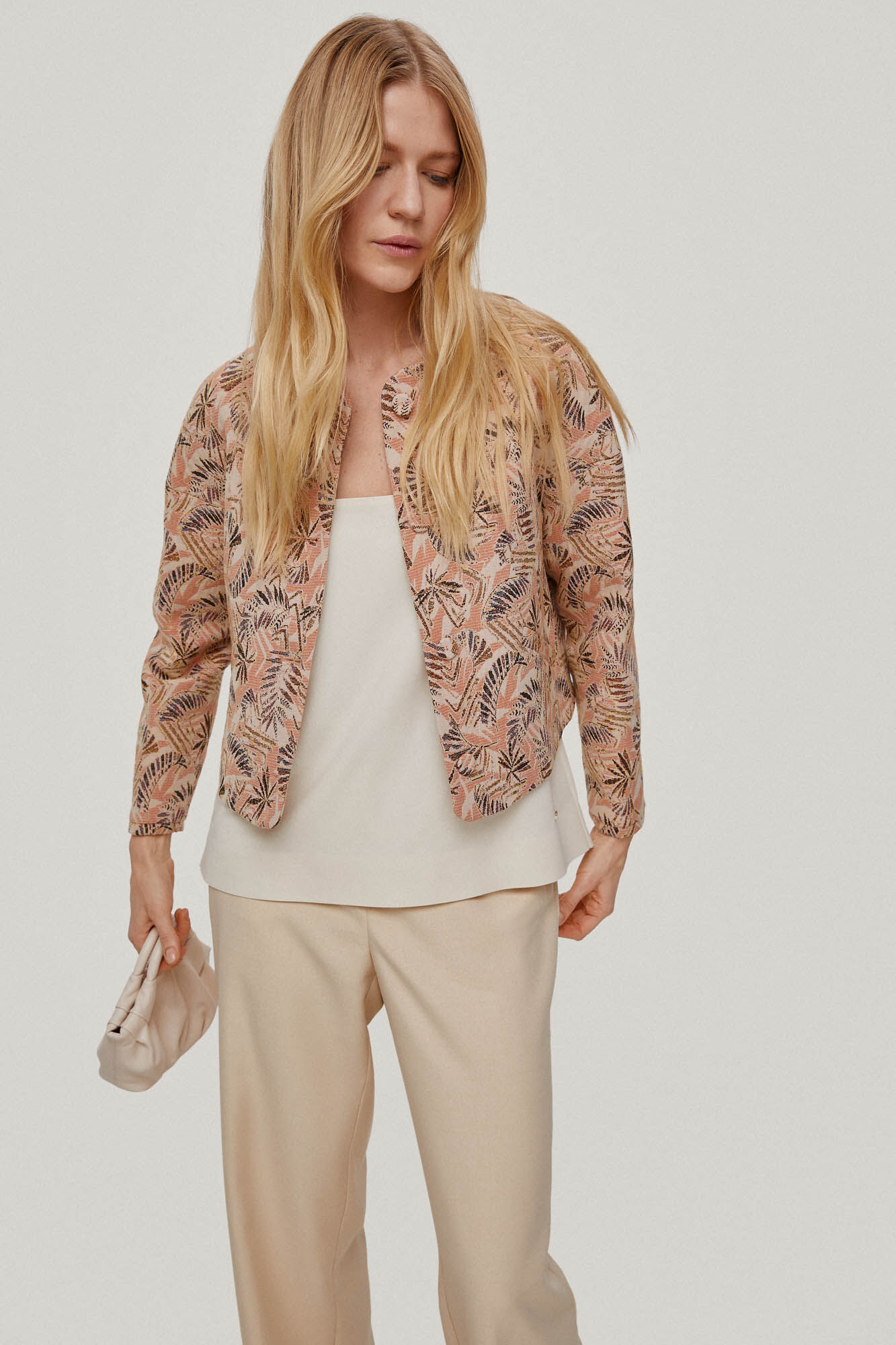 Jaqueta aberta oversized. - Roxa