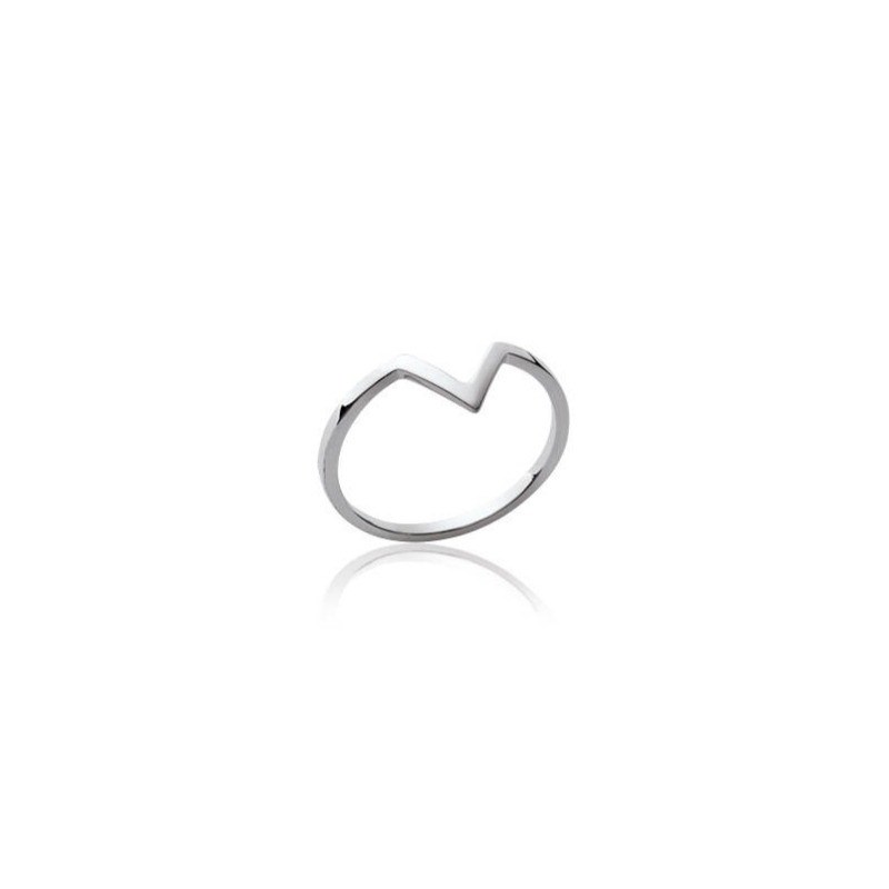 Bague Fine Argent Mode Tendance Triangle