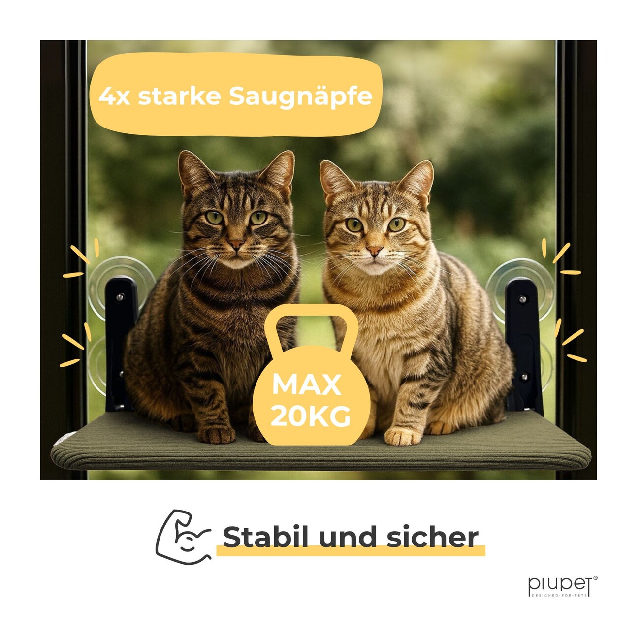 PIUPET Katzenfensterliege grün