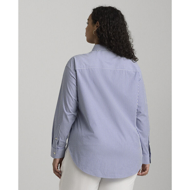 Lauren Ralph Lauren 50S STR PURE PRESS-SHIRT Blue/white