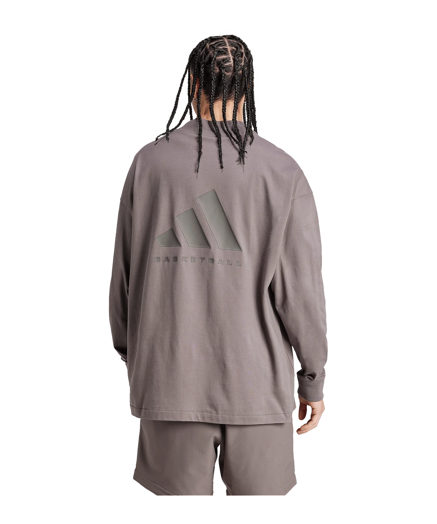 adidas Basketball Trikot langarm Grau