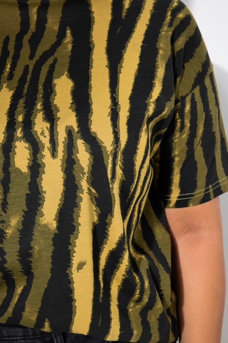 T-Shirt, oversized, Batik-Streifen