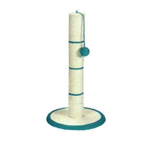 Arranhador Trixie em sisal com suporte branco e verde para gatos.