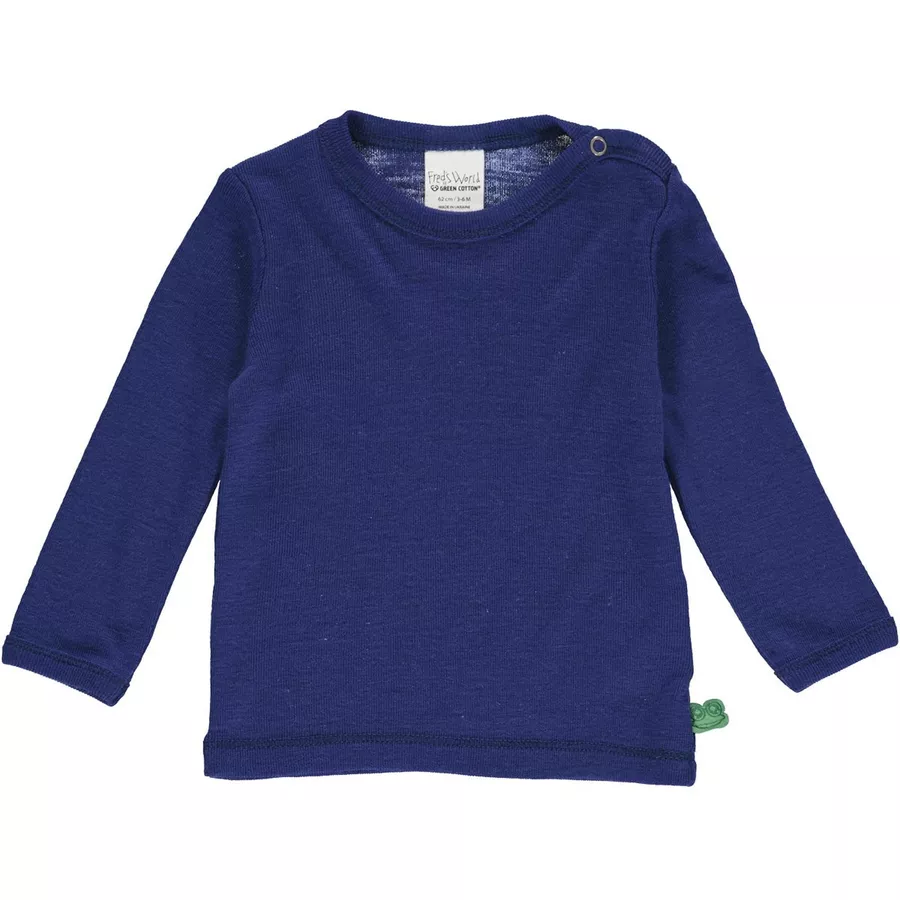 Fred's World Langarmshirt aus Merinowolle blue