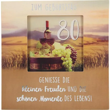 Depesche 3D Klappkarte mit Musik und Licht, Glückwunsch-Karte zum 80. Geburtstag
