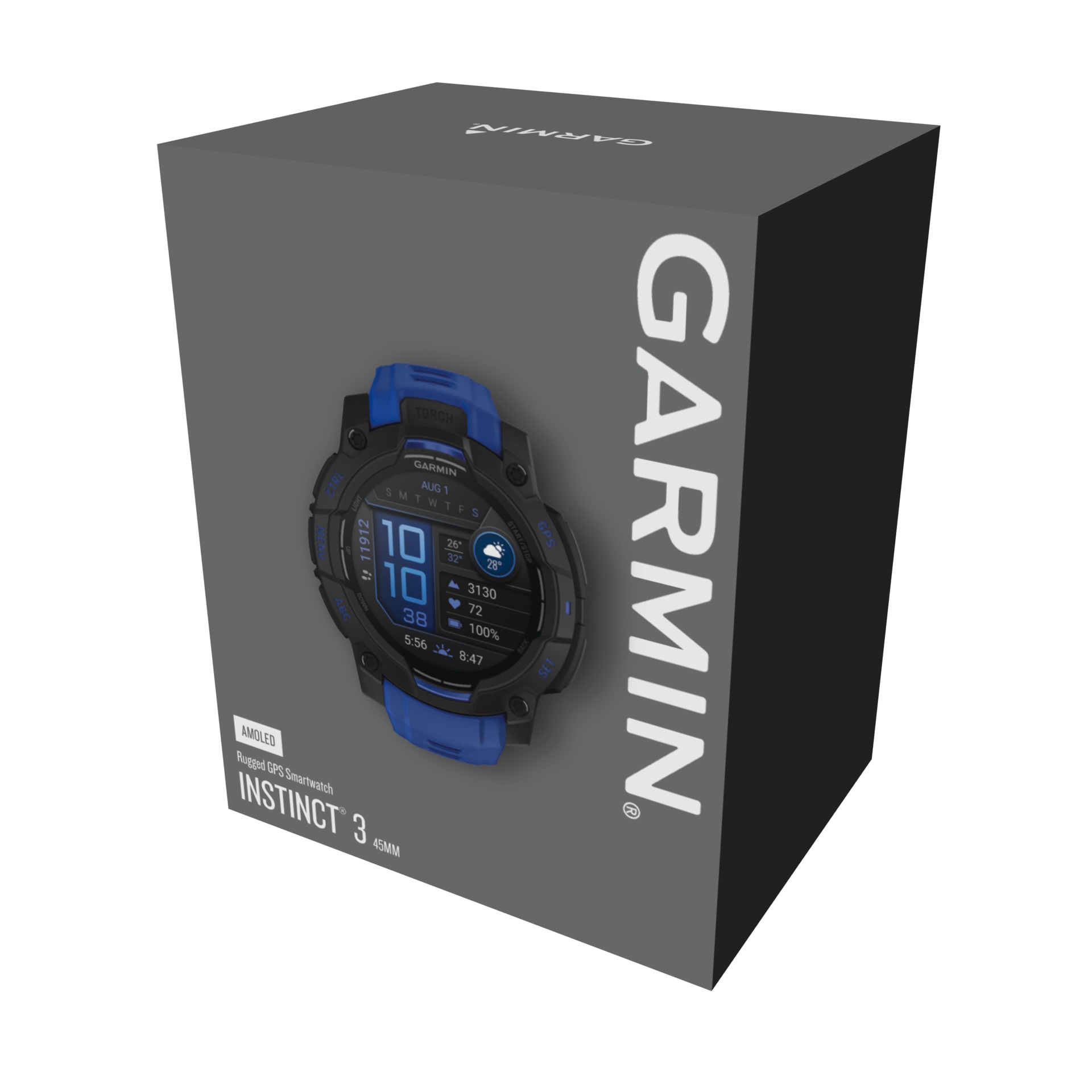 Garmin Smartwatch »Instinct 3 AMOLED 45mm« (3 cm / 1,2 ″)