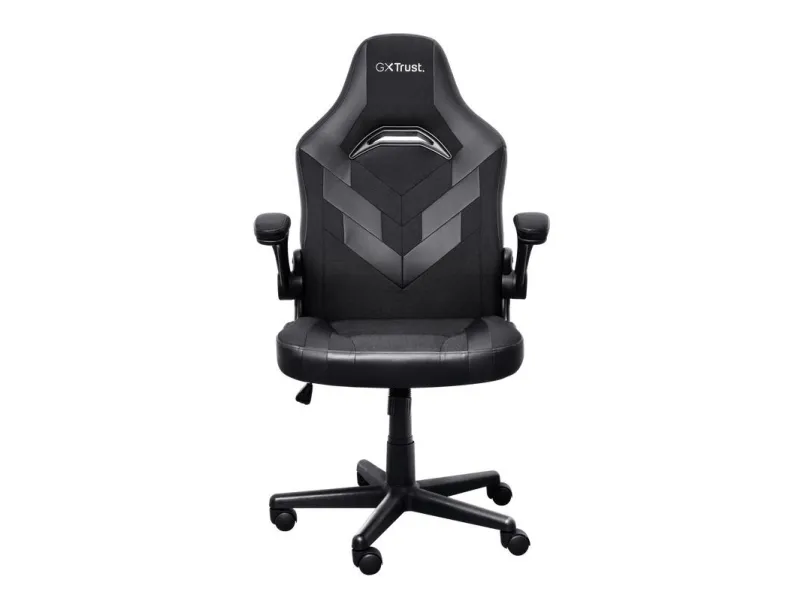 Trust GXT 703 RIYE - Spillestol - armstøtter - L-formet - vippe - drejeled - syntetisk læder, elastisk stof - sort