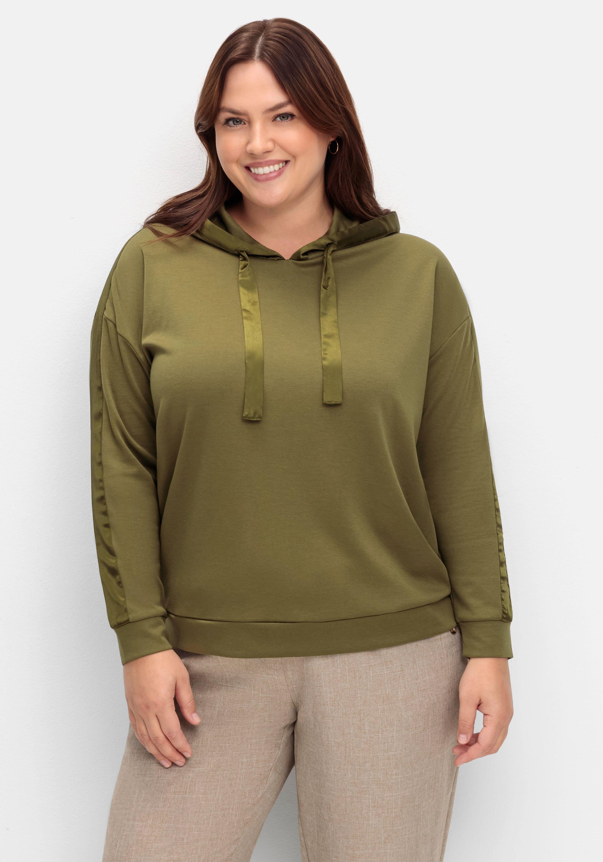 Sweatshirt mit Satinbändern und Galonstreifen