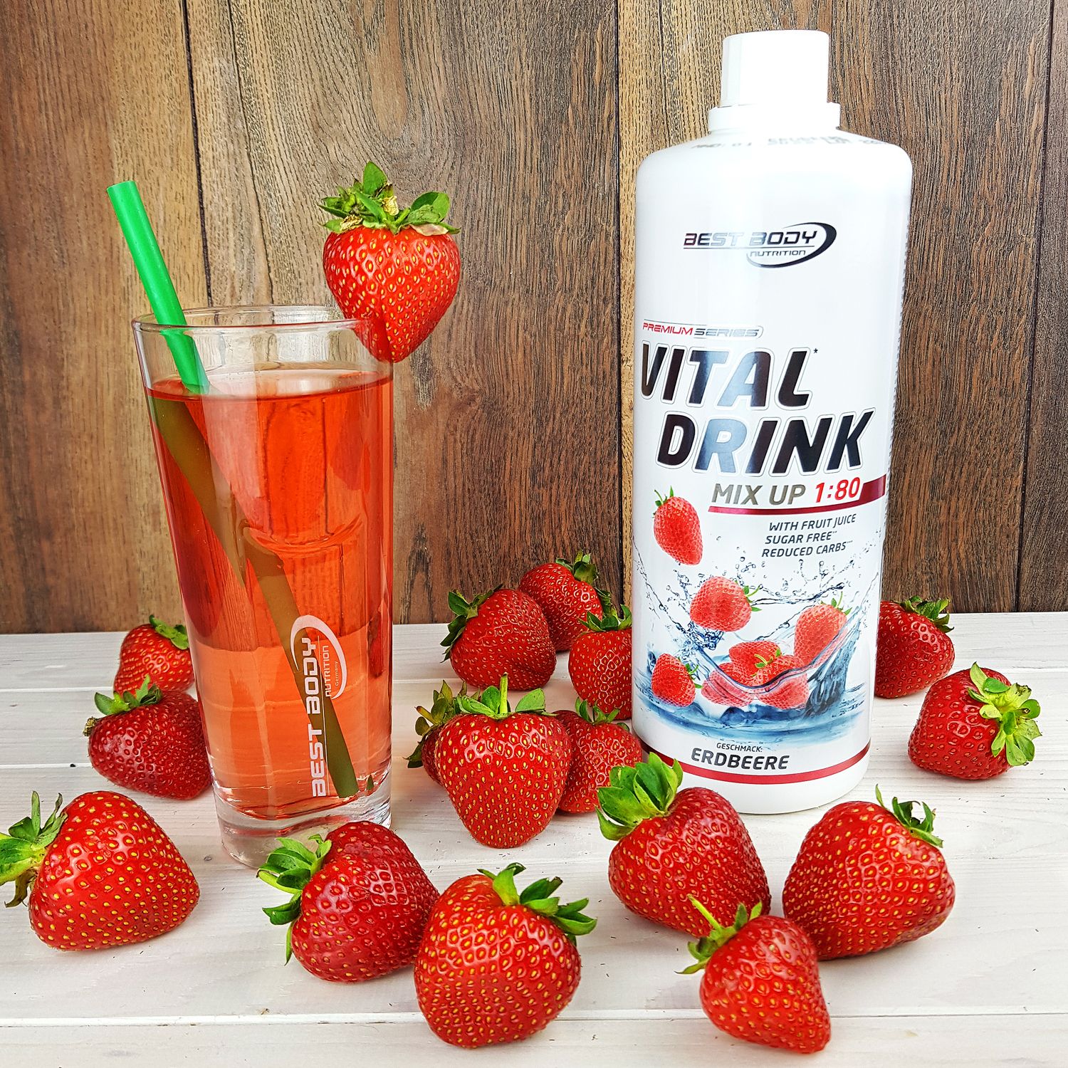 BEST BODY NUTRITION VITAL DRINK ZEROP ERDBEERE