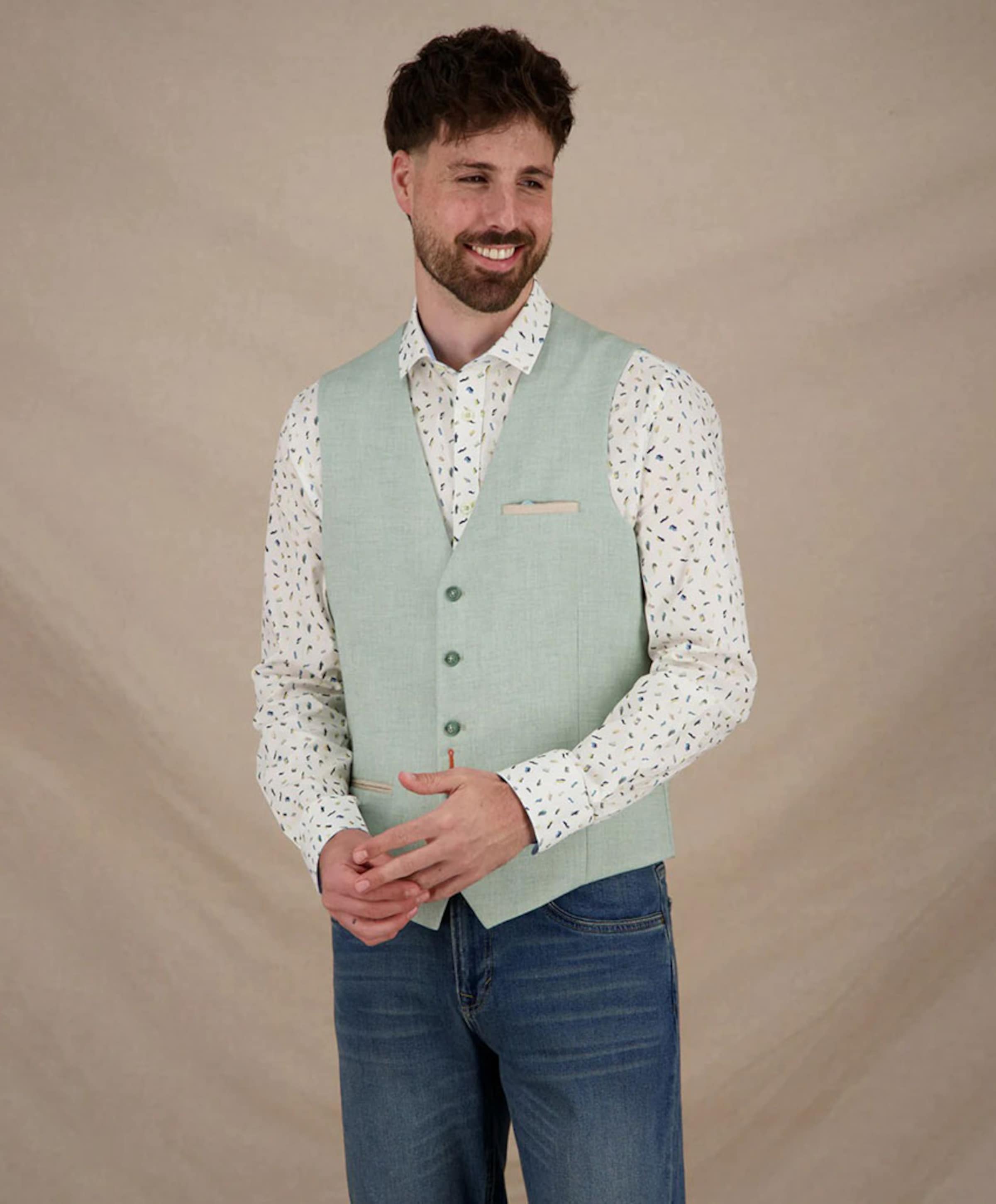 A Fish Named Fred Heren gilet groen