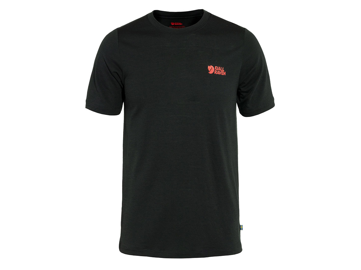 Fjällräven Abisko Wool Logo SS Black heren T-shirt