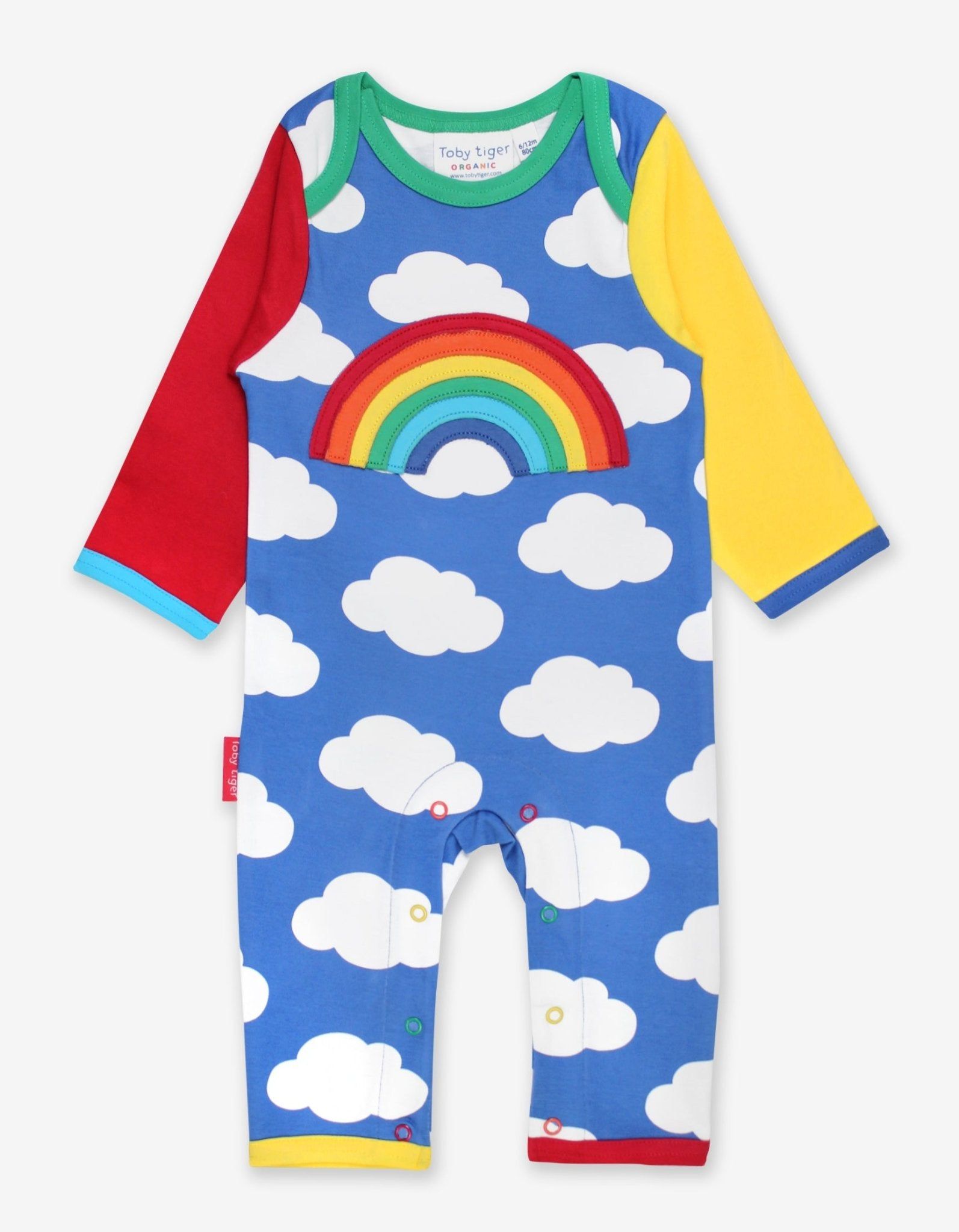 Toby Tiger Schlafanzug mit Regenbogen Applikation