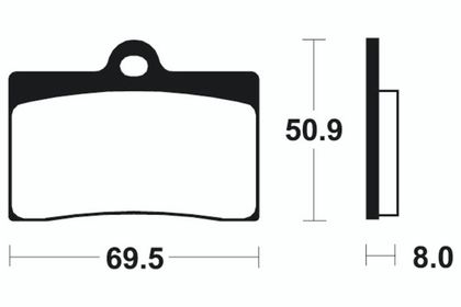 Plaquettes de freins Tecnium Racing métal fritté carbone - MCR66