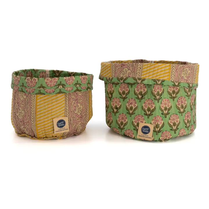 Doing Goods Paniers de rangement Emma - Set de 2 | Vert