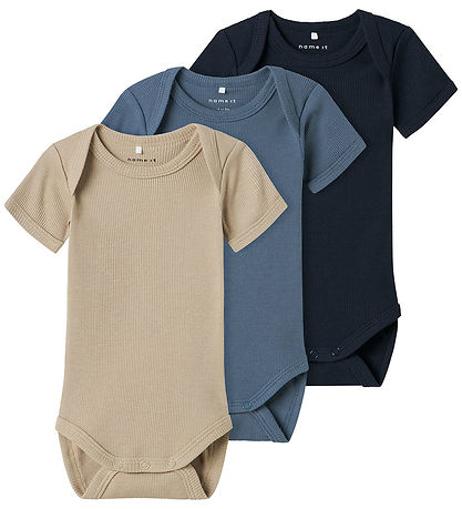Name It Bodys k/æ - Rib - Noos - NbnBody - 3er-Pack - China Blue