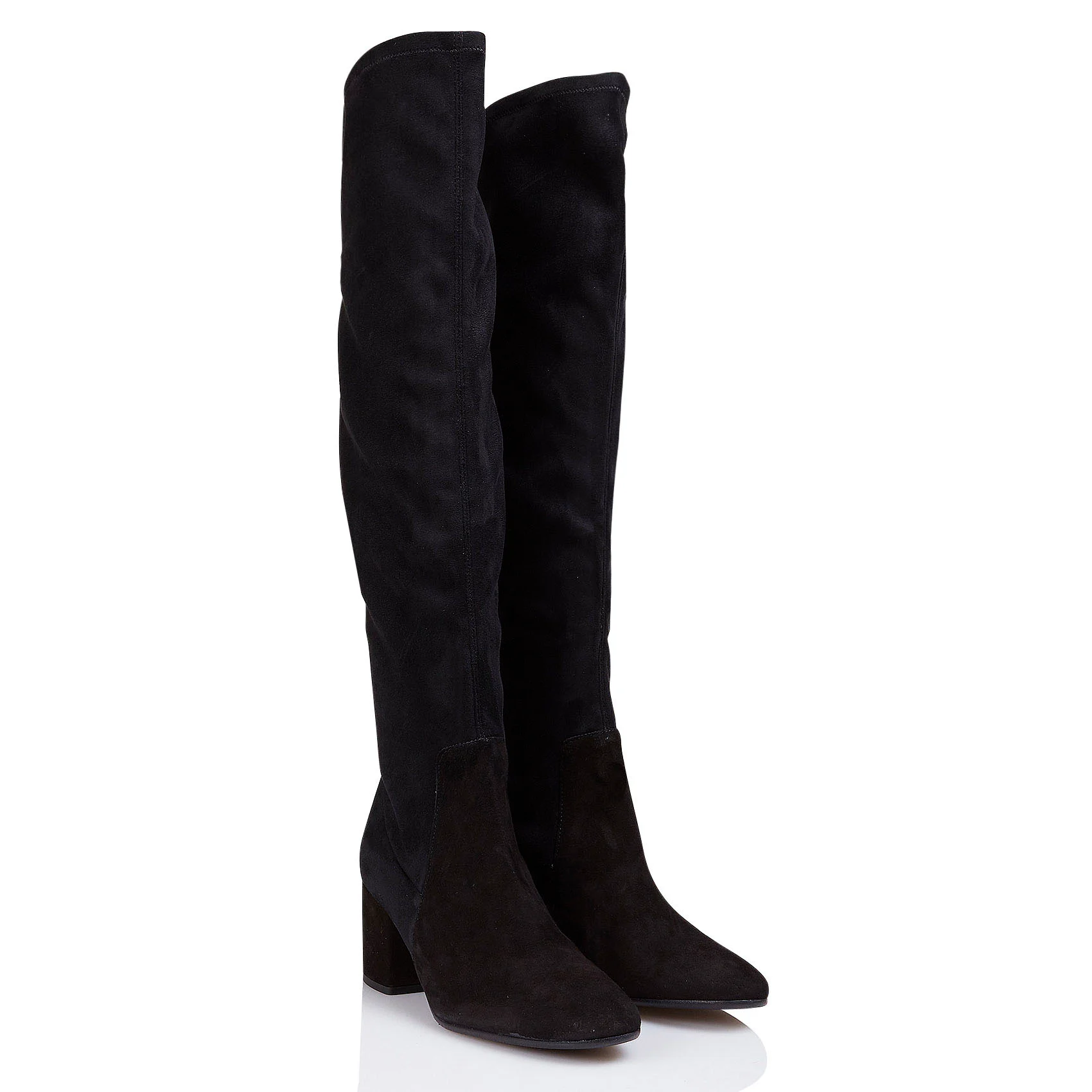 MIA - Cuissardes à talons en cuir | Noir