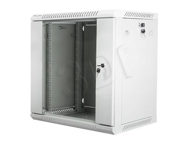 Lanberg - Rack kabinet - vægmonterbar - grå, RAL 7035 - 12U - 19