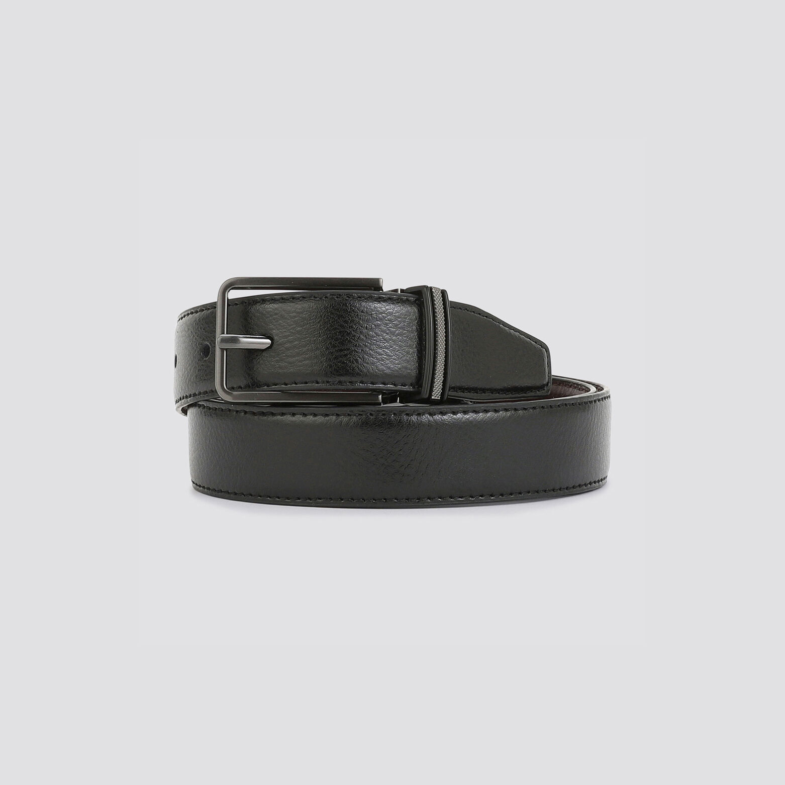 Ceinture réversible à boucle Noir