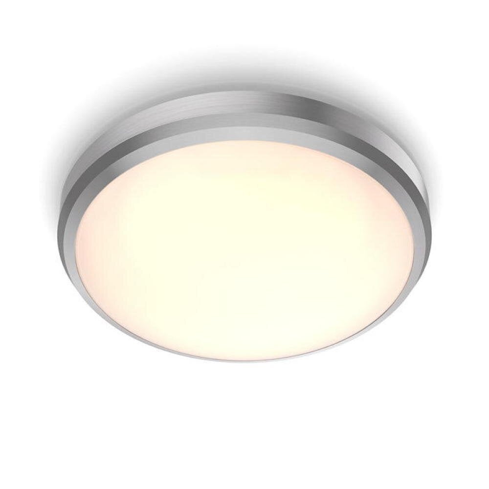 Philips LED plafondlamp Doris in nikkel, 6W, 600lm, IP44