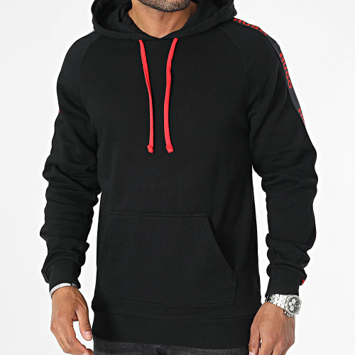 Sweat Capuche A Bandes Sporty Logo 50497003 Noir