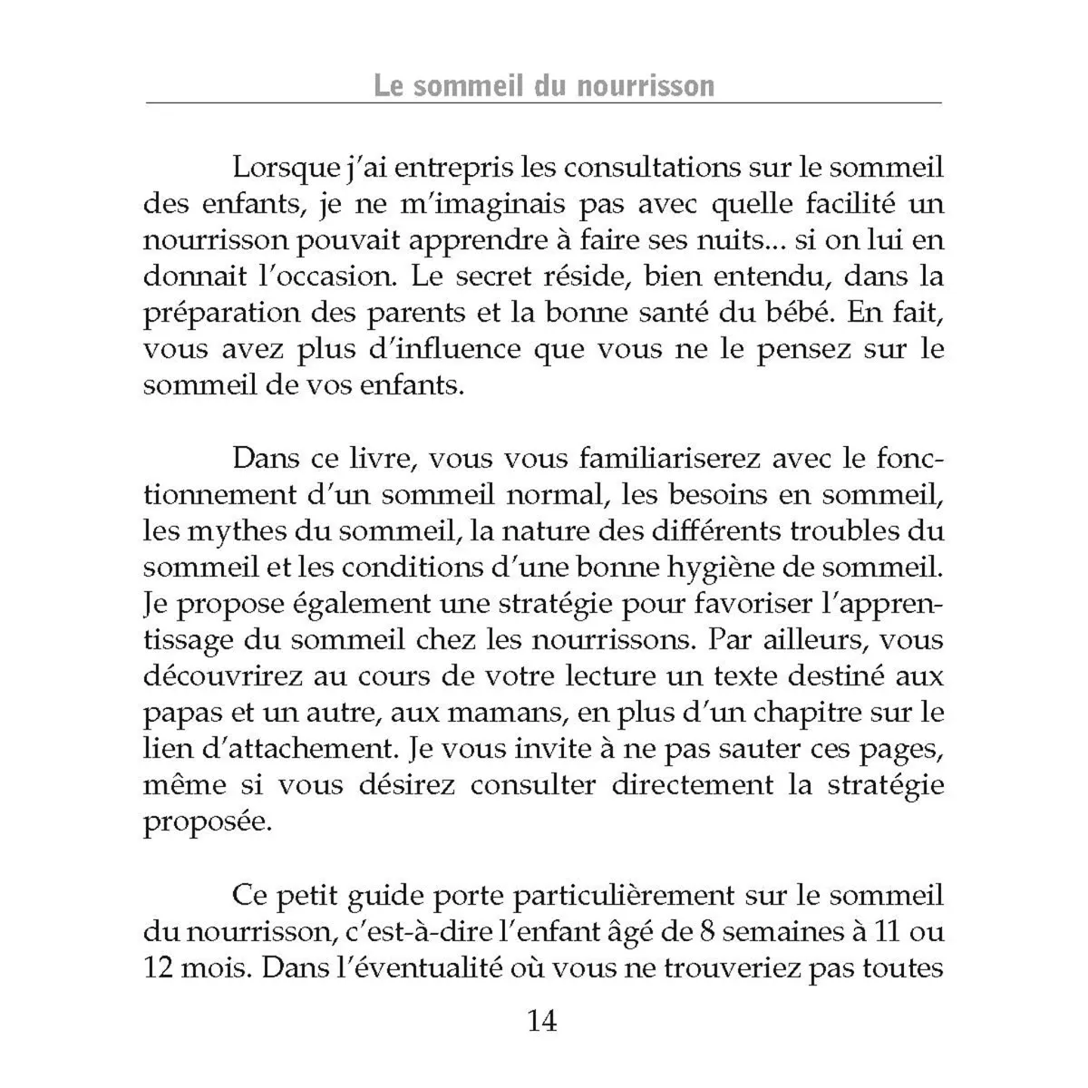 Prologue Le Sommeil du Nourisson - 2e Édition - Brigitte Langevin
