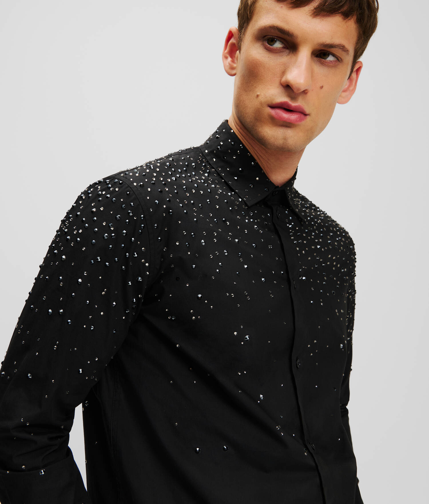 CHEMISE EFFET DEGRADÉ À STRASS
