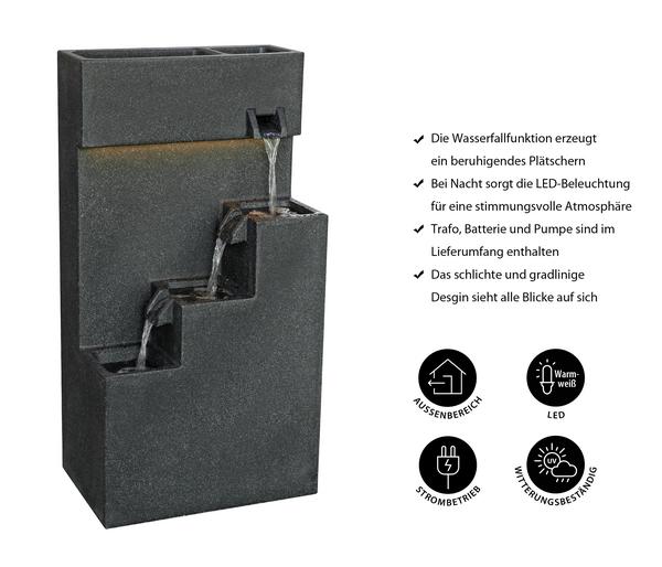 Dehner Polyethylen-Gartenbrunnen Gradino,