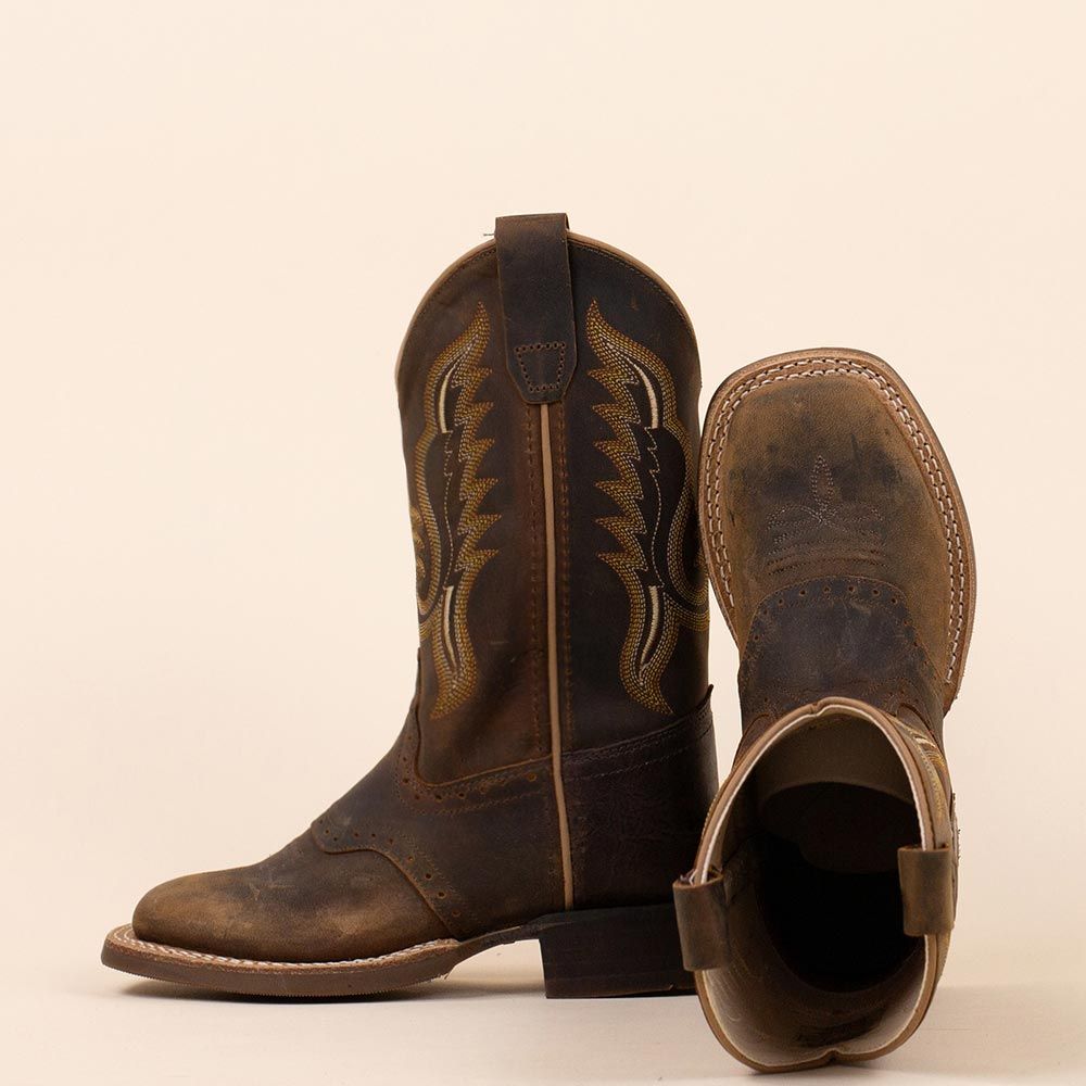 Old West BSC1845 rijlaarsjes kind Bruin