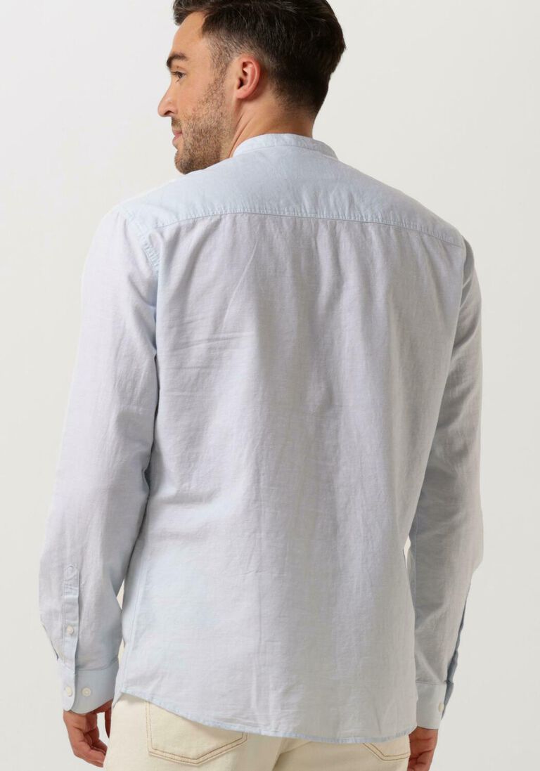 SELECTED HOMME blauwe selected homme casual overhemd slhregnew-linen shirt ls band