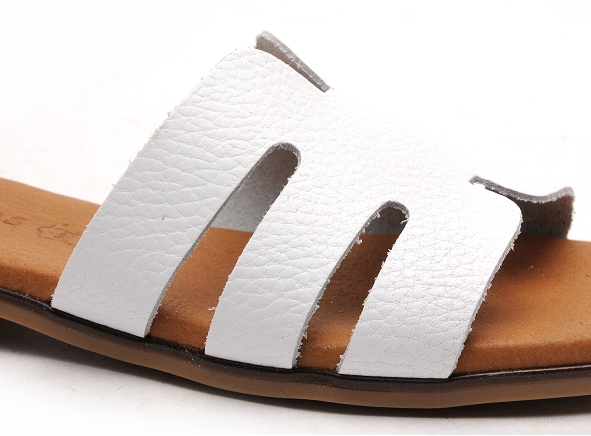 Eva frutos mules et sabots plats femme 3076 blanc