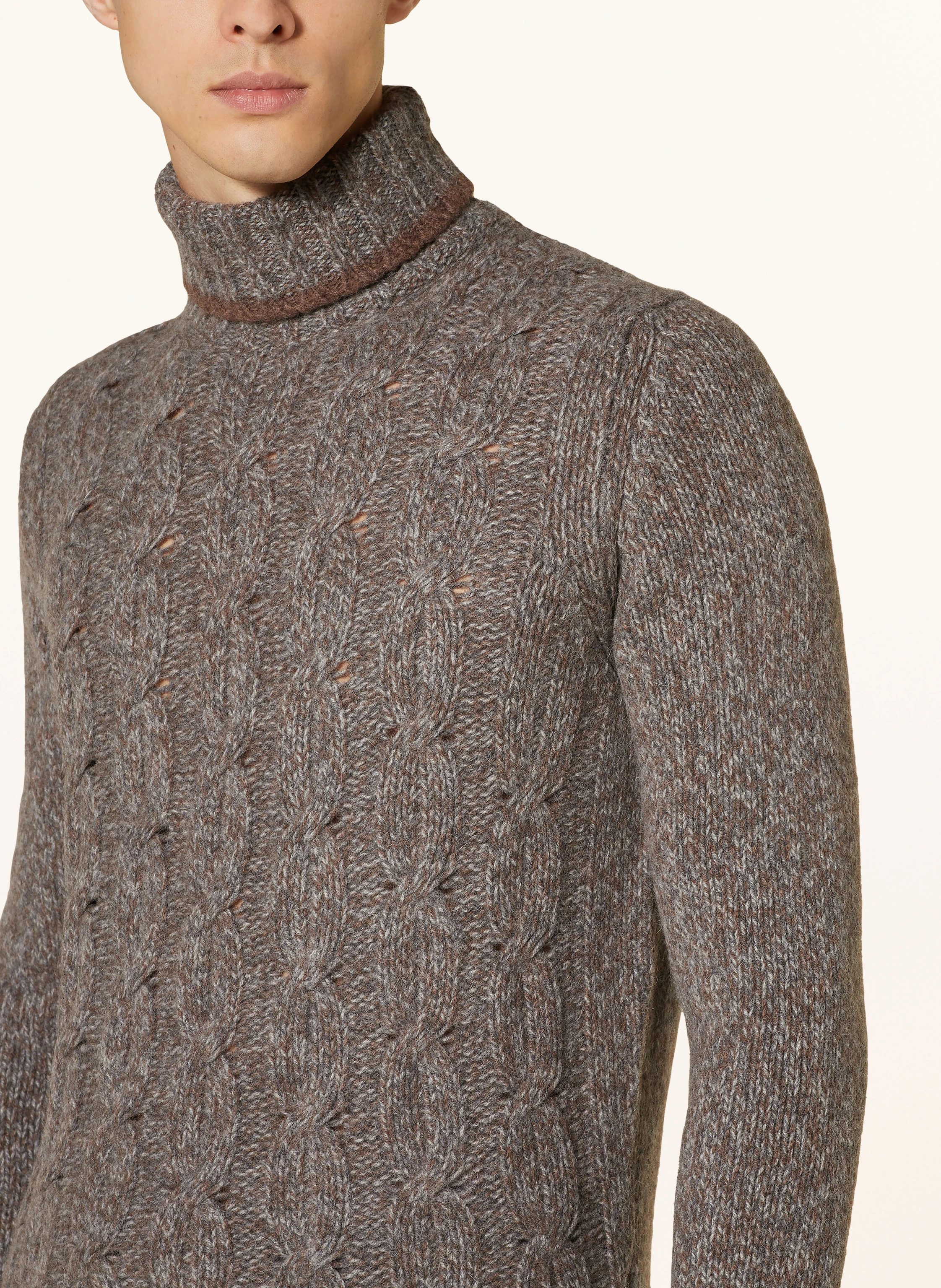 FEDELI Rollkragenpullover mit Alpaka