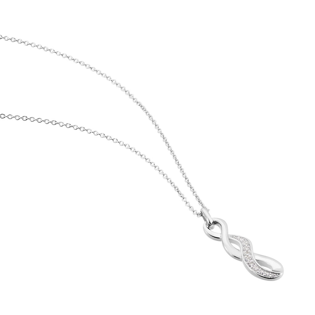 Collier Ayhan Argent Blanc Oxyde De Zirconium