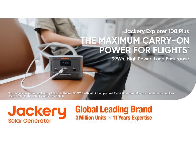 Jackery Power Station Explorer 100 Plus 99.2 Wh Tragbare Powerstation zum Aufladen von bis zu 3 Geräten