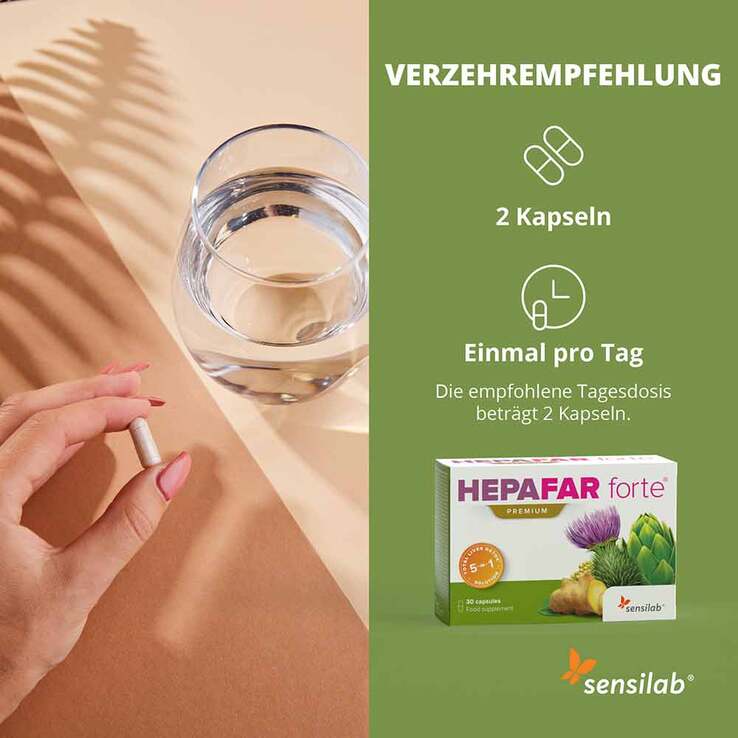 Sensilab Hepafar forte Premium Kapseln, 30 St