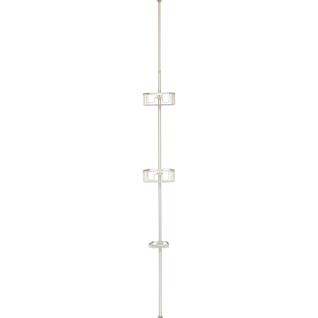 Etagère de douche télescopique 3 étagères alu 2.9m