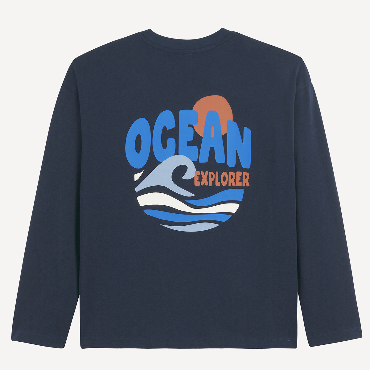 COLEÇÃO LA REDOUTE<br>Camiseta oversized de manga comprida com estampa