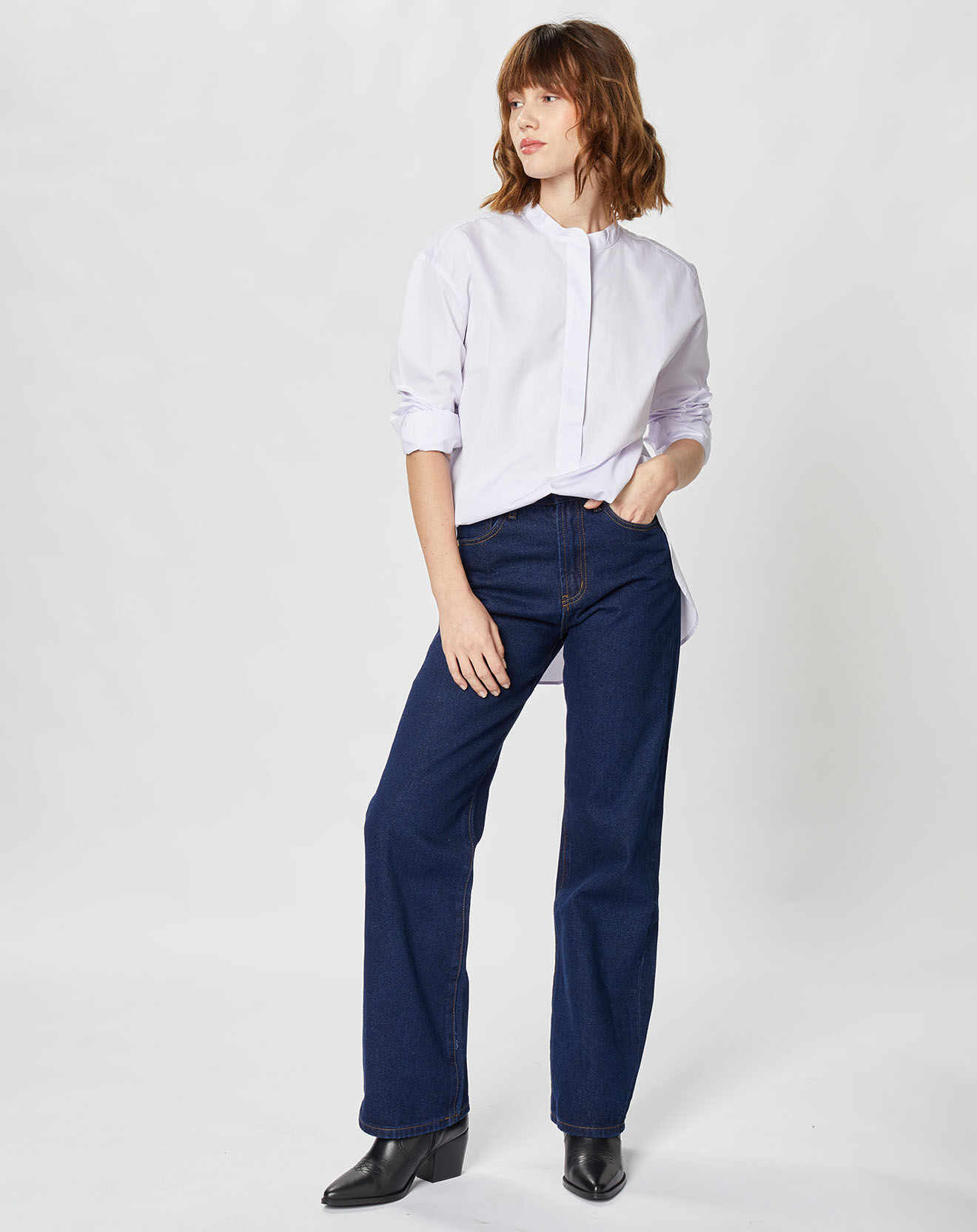 Chloé Stora Blouse Claudie à rayures rose très pâle
