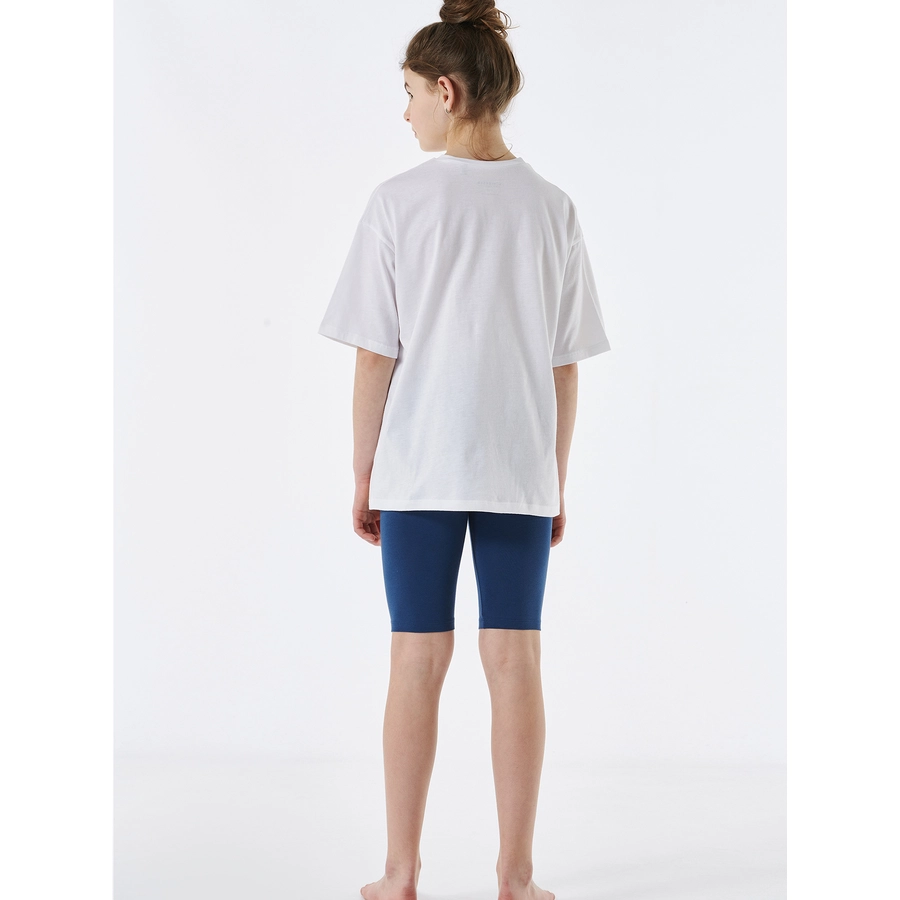 Schiesser Pyjama kurz Organic Cotton weiss