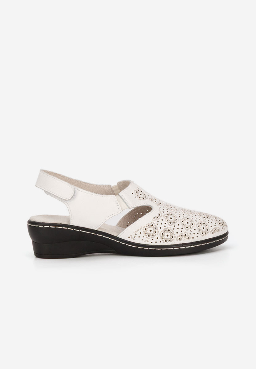 Chaussures femme en cuir blancs Ofelya
