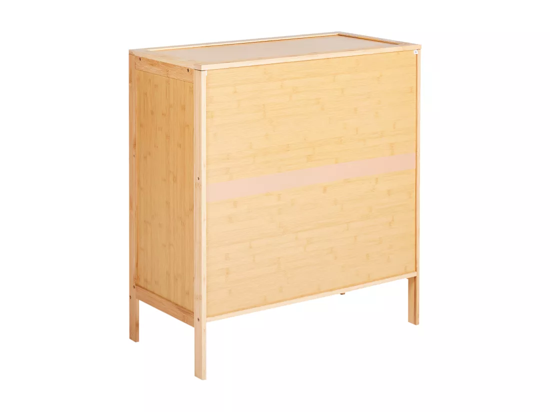 Buffet à 2 portes en bambou bois clair MIDWOOD