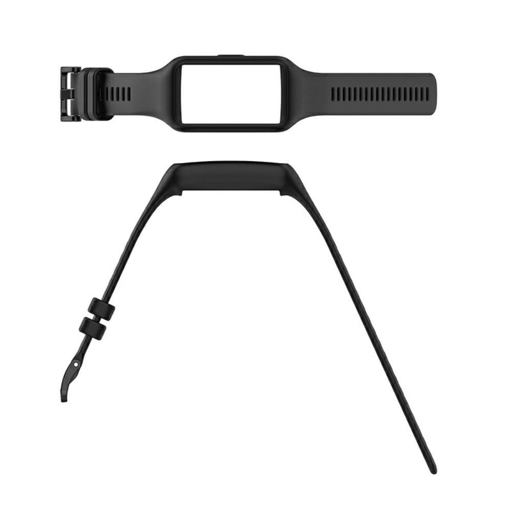 Huawei Band 7 / 6 / Honor Band 7 / 6 Ersatz Silikon Armband (Gelenkumfang: 140-190mm) - Schwarz