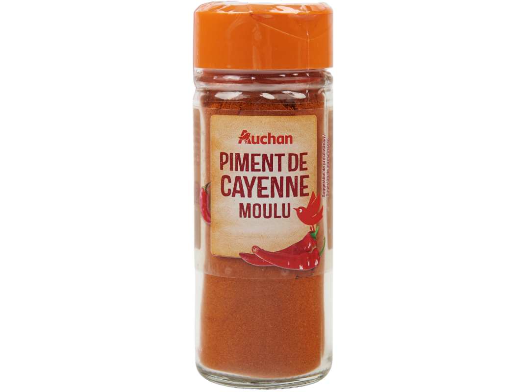 PIMENTA CAYENNE AUCHAN MOÍDA EM FRASCO 38G