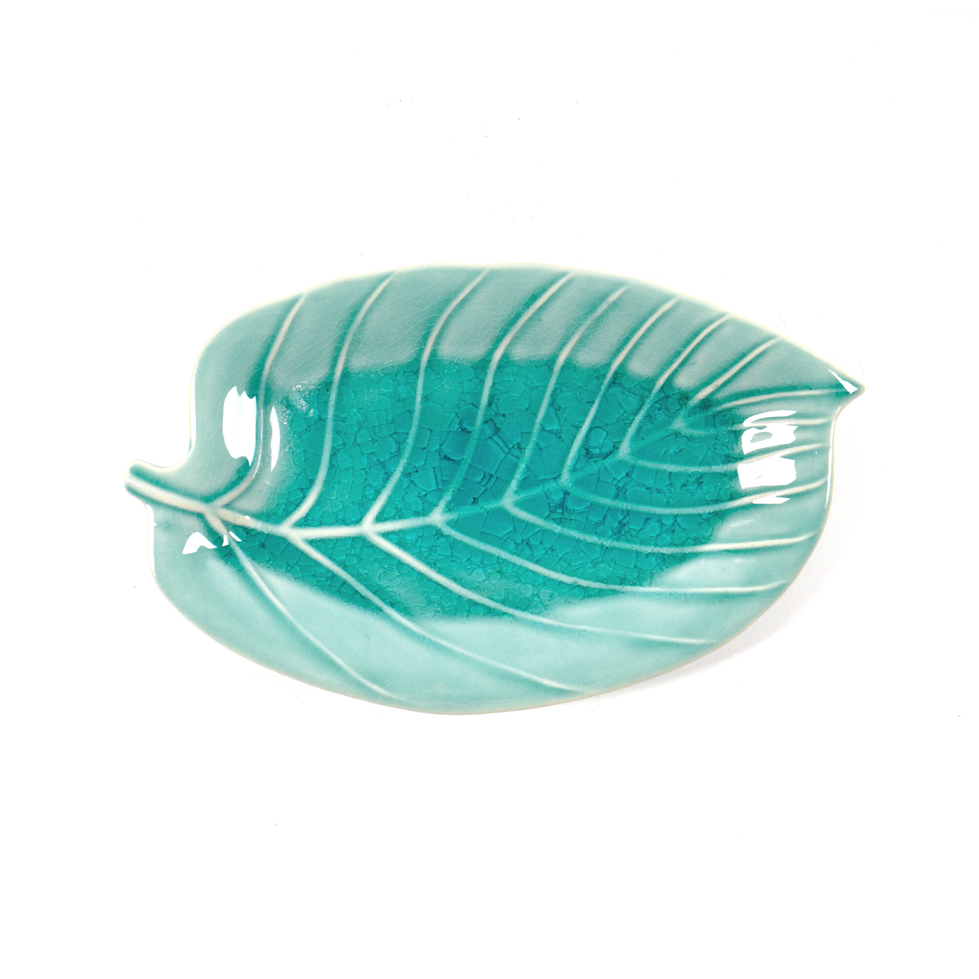 Ablage 'Blatt', türkis, L 26 cm, B 15 cm, H 2 cm zu 6,80