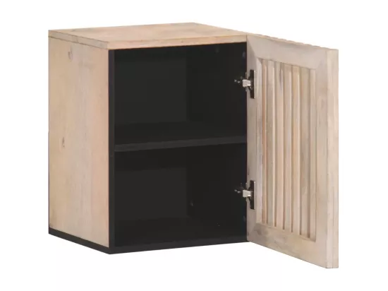 Armoire murale de salle de bain 38x34x48cm bois massif manguier