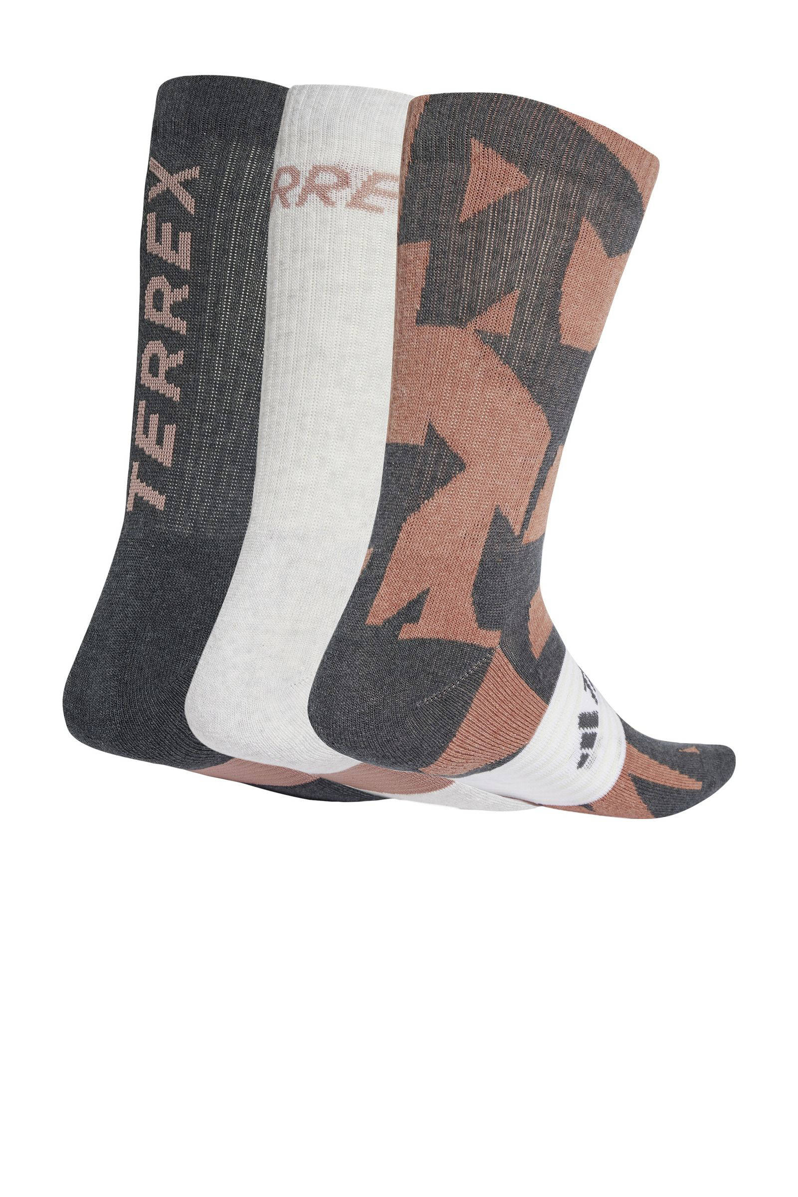 adidas wandelsokken Multi - set van 3 wit/zwart/oudroze